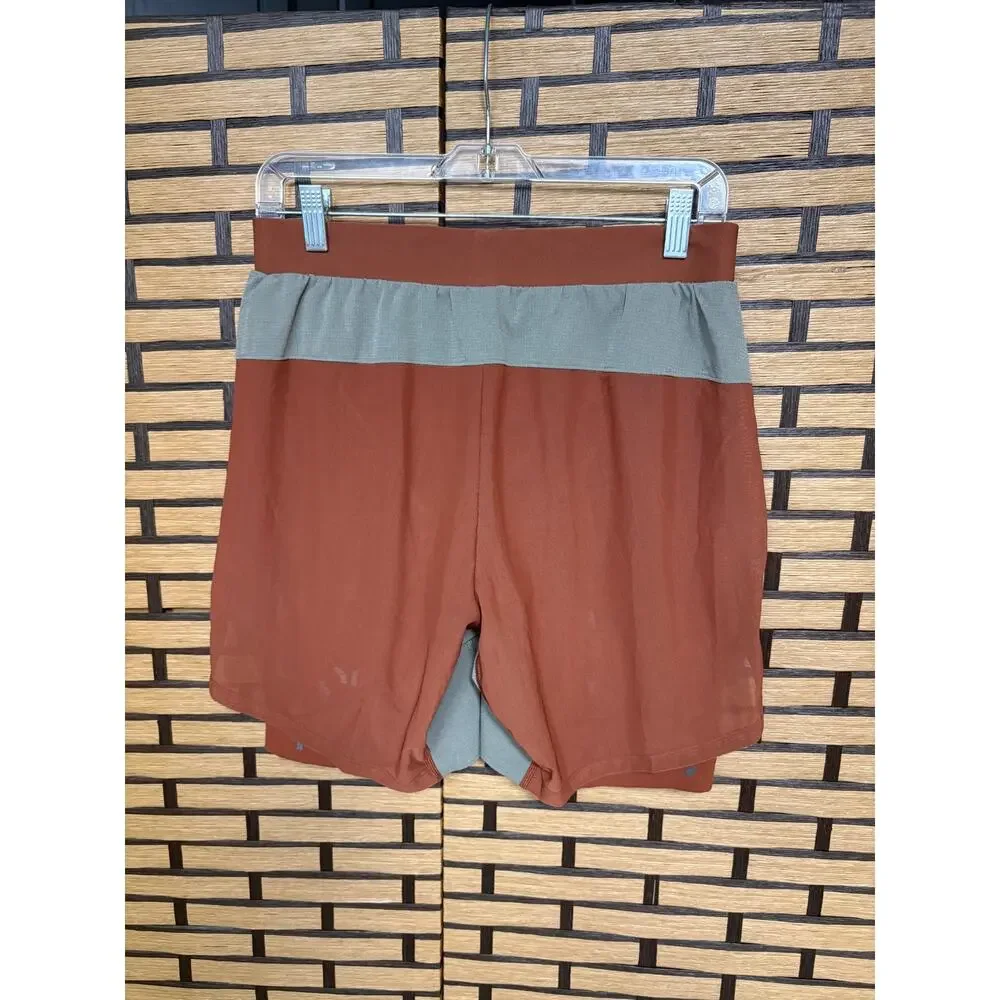 Lululemon‎ Burnt Orange And Tan Shorts Men Size Medium